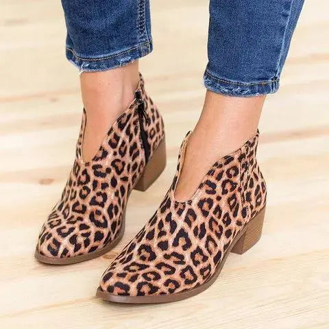 Bottines Noires À Coupe En V Pour Femmes Élégantes Et Confortables Pour Le Quotidien