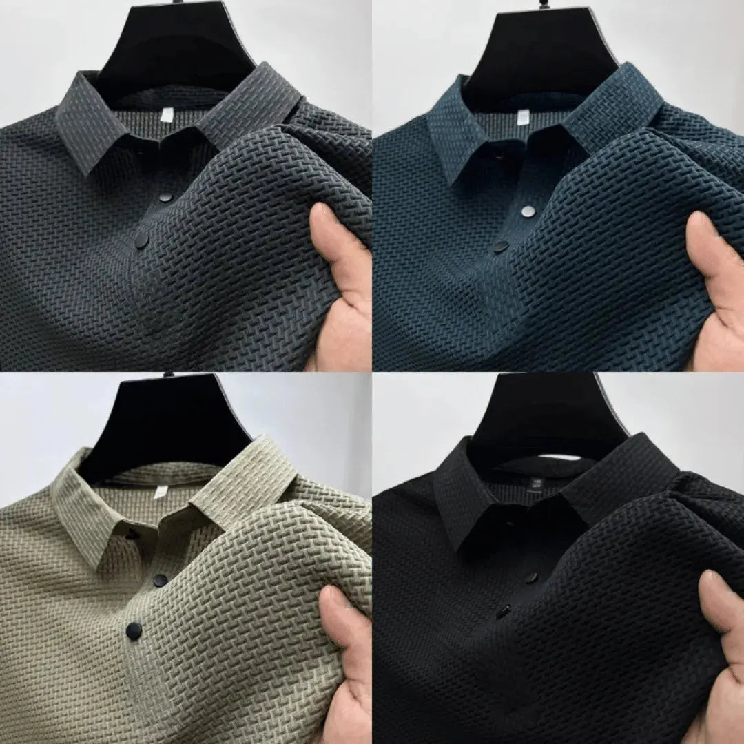 Polo De Golf Homme Amawinc Valiant Respirant Léger Évacuation De L Humidité Performance Pour Golfeurs