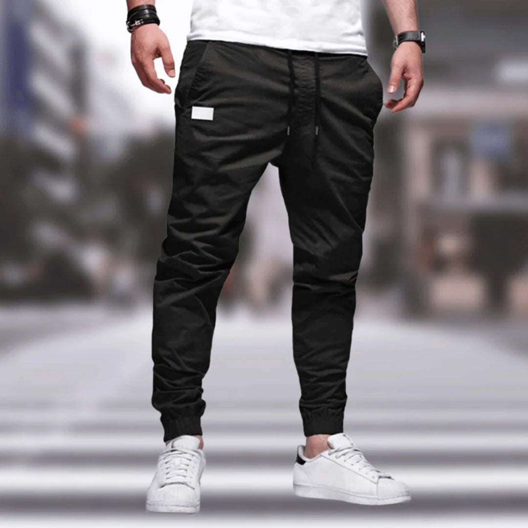 Pantalon Jogger Slim Homme Henry Avec Taille Élastique Et Mélange Coton Stretch Respirant Confort Toute La Journée