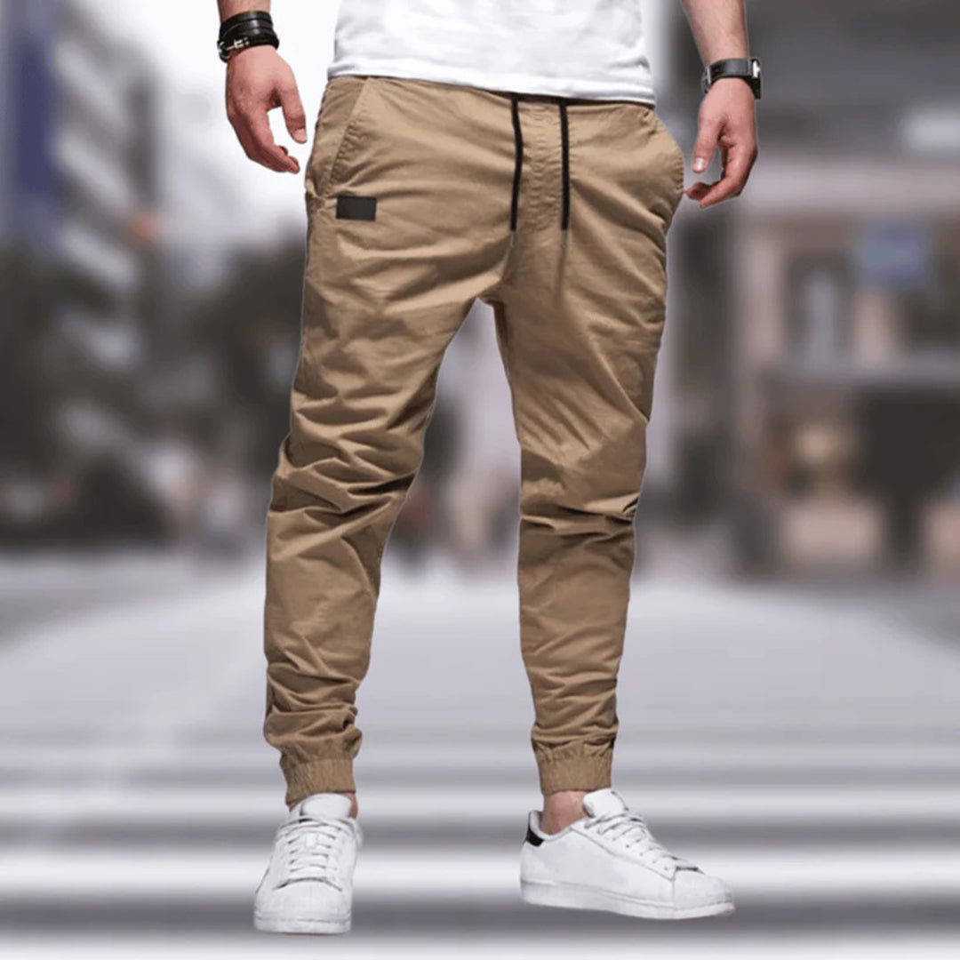 Pantalon Jogger Slim Homme Henry Avec Taille Élastique Et Mélange Coton Stretch Respirant Confort Toute La Journée