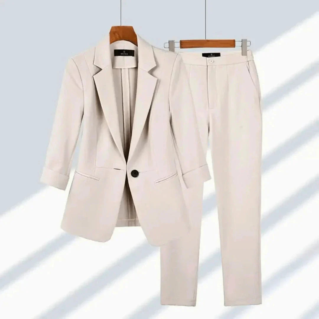 Ensemble Tailleur Pour Femme Blazer Et Pantalon Classique Deux Pièces Pour Affaires
