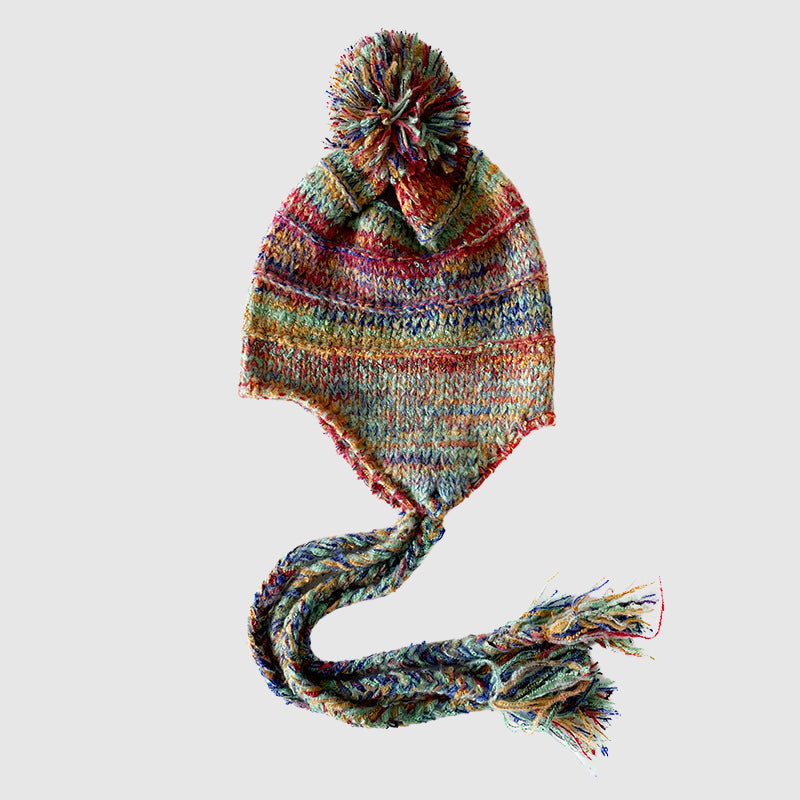 Valentina Rossi Aurora Rêves Bonnet Tricoté Artisanal Fait Main Pour L'Hiver Avec Chaleur Et Couleur