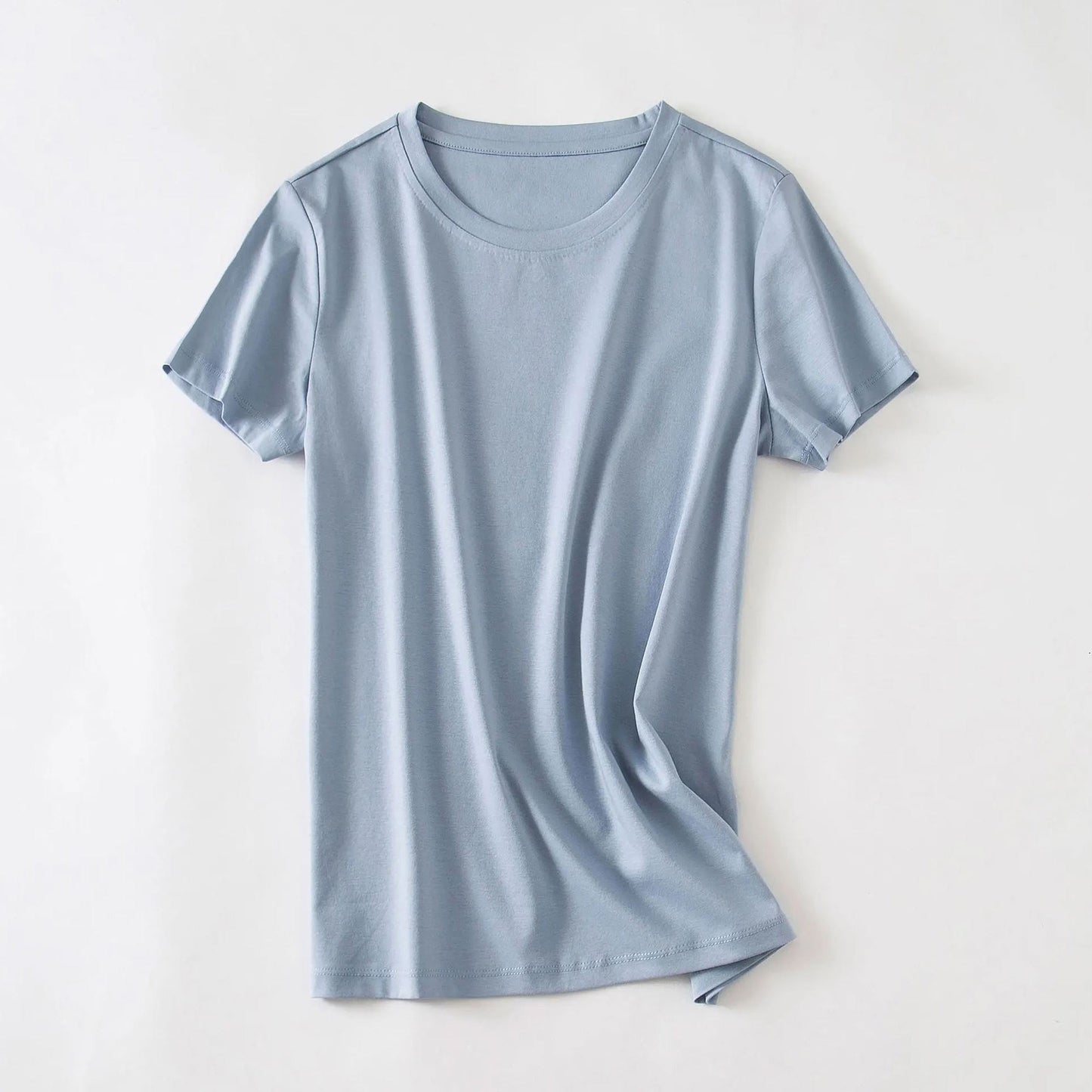 T Shirt Minimaliste Valentina Rossi Collection Luxe Confort Extrême Surface Douce Look Épuré Pour Toutes Occasions