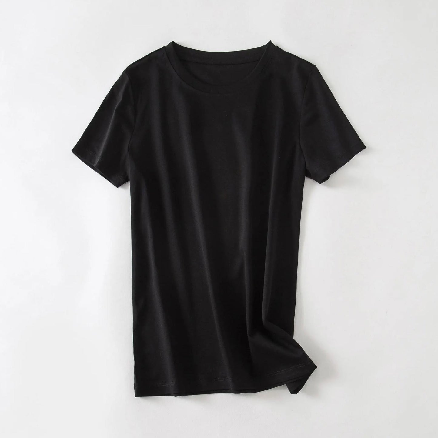 T Shirt Minimaliste Valentina Rossi Collection Luxe Confort Extrême Surface Douce Look Épuré Pour Toutes Occasions