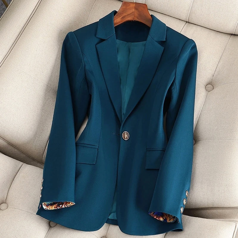 Valentina Rossi Blazer Classique Raffiné en Coton Léger pour le Bureau et Soirées Élégantes