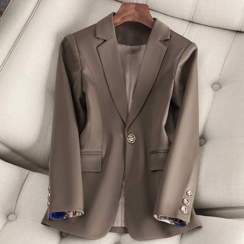 Valentina Rossi Blazer Classique Raffiné en Coton Léger pour le Bureau et Soirées Élégantes