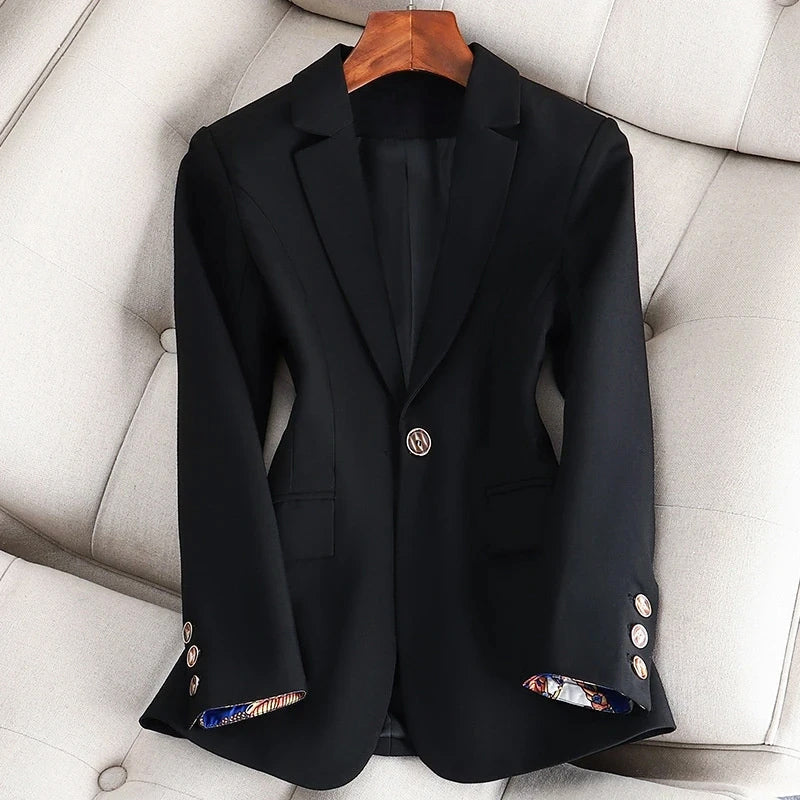 Valentina Rossi Blazer Classique Raffiné en Coton Léger pour le Bureau et Soirées Élégantes