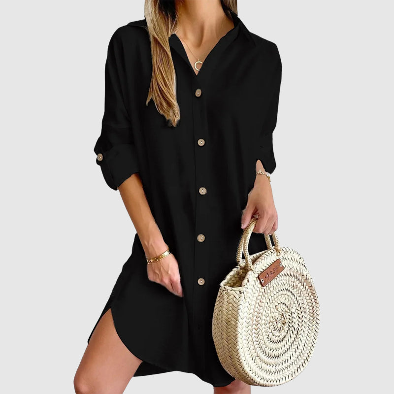 Robe Chemise Mini Valentina Rossi Amawinc Légère Décontractée Pour Tous Les Jours