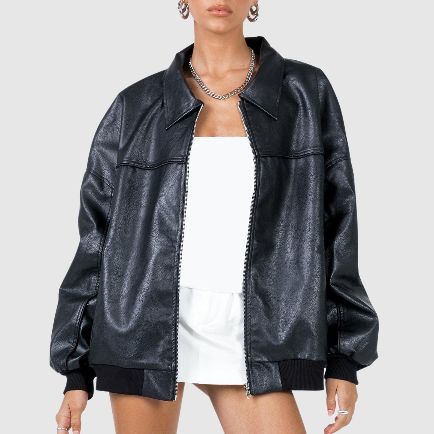 Veste Punk Princess Valentina Rossi Avec Fermeture Éclair Col Classique Et Style Rebelle Années 70