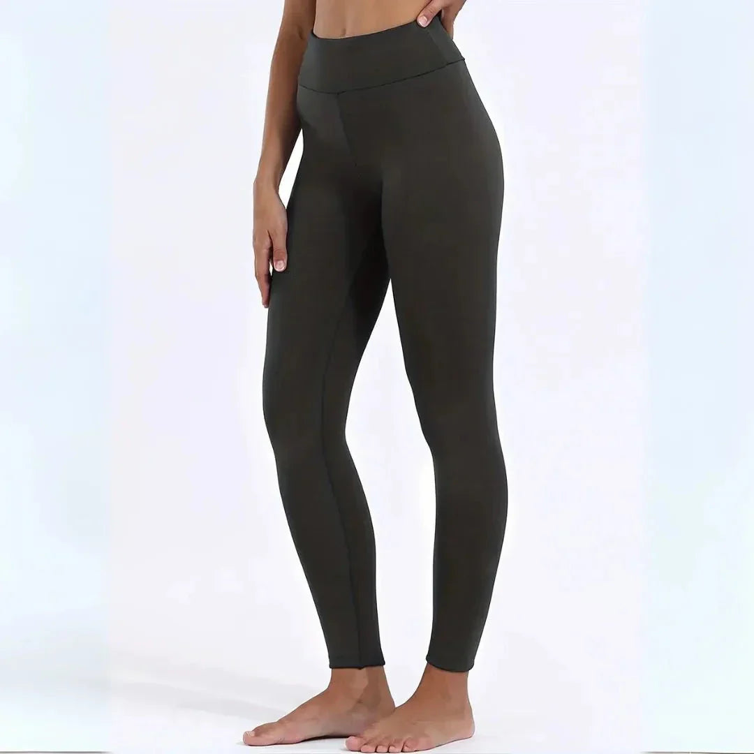 Leggings Taille Haute Valerie Avec Doublure Thermique Confort Durable Pour Sport Et Loisirs