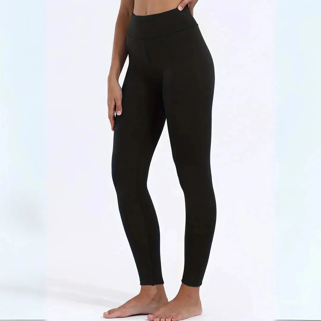 Leggings Taille Haute Valerie Avec Doublure Thermique Confort Durable Pour Sport Et Loisirs