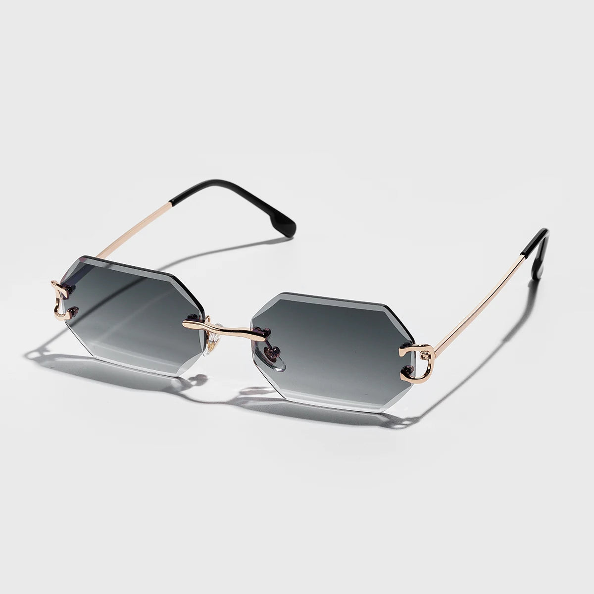 Valora Lunettes Sans Monture Octa Géométrie Audacieuse Élégance Aérée Accents Métalliques Légères