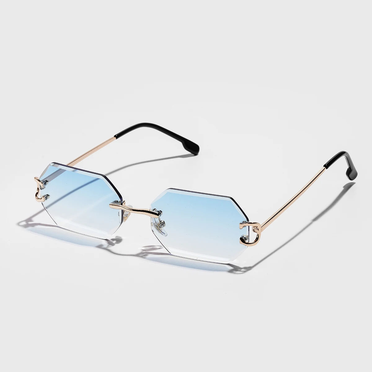 Valora Lunettes Sans Monture Octa Géométrie Audacieuse Élégance Aérée Accents Métalliques Légères