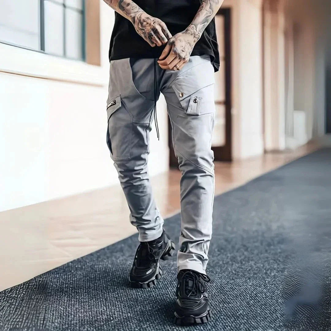 Waylynn Van Pantalon Cargo Skinny Zip Pour Homme Avec Poches Multiples Et Coupe Tapered