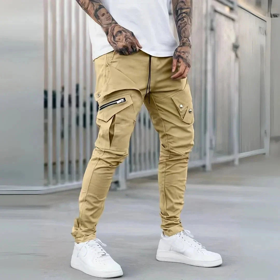 Waylynn Van Pantalon Cargo Skinny Zip Pour Homme Avec Poches Multiples Et Coupe Tapered