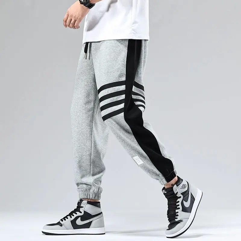 Pantalon De Jogging Varsity Premium Avec Bloc Couleur Contrasté Et Bord Côtelé Élastique Pour Un Confort Quotidien
