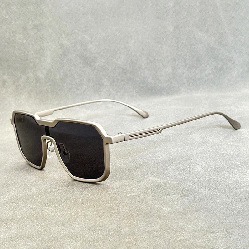 Lunettes De Soleil Métalliques Vento Blu Or Argent Quatre Coloris Avec Deux Offerts Style Punk Rétro