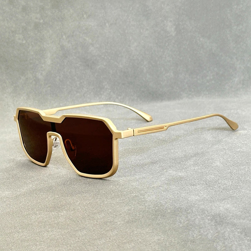 Lunettes De Soleil Métalliques Vento Blu Or Argent Quatre Coloris Avec Deux Offerts Style Punk Rétro