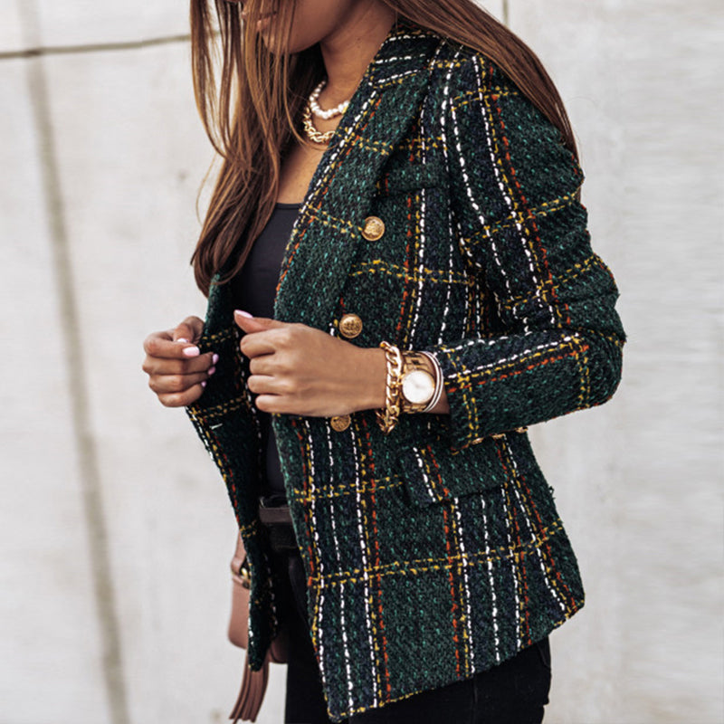 Avelena Blazer: Stilvoller Karo-Look im Retro-Chic
