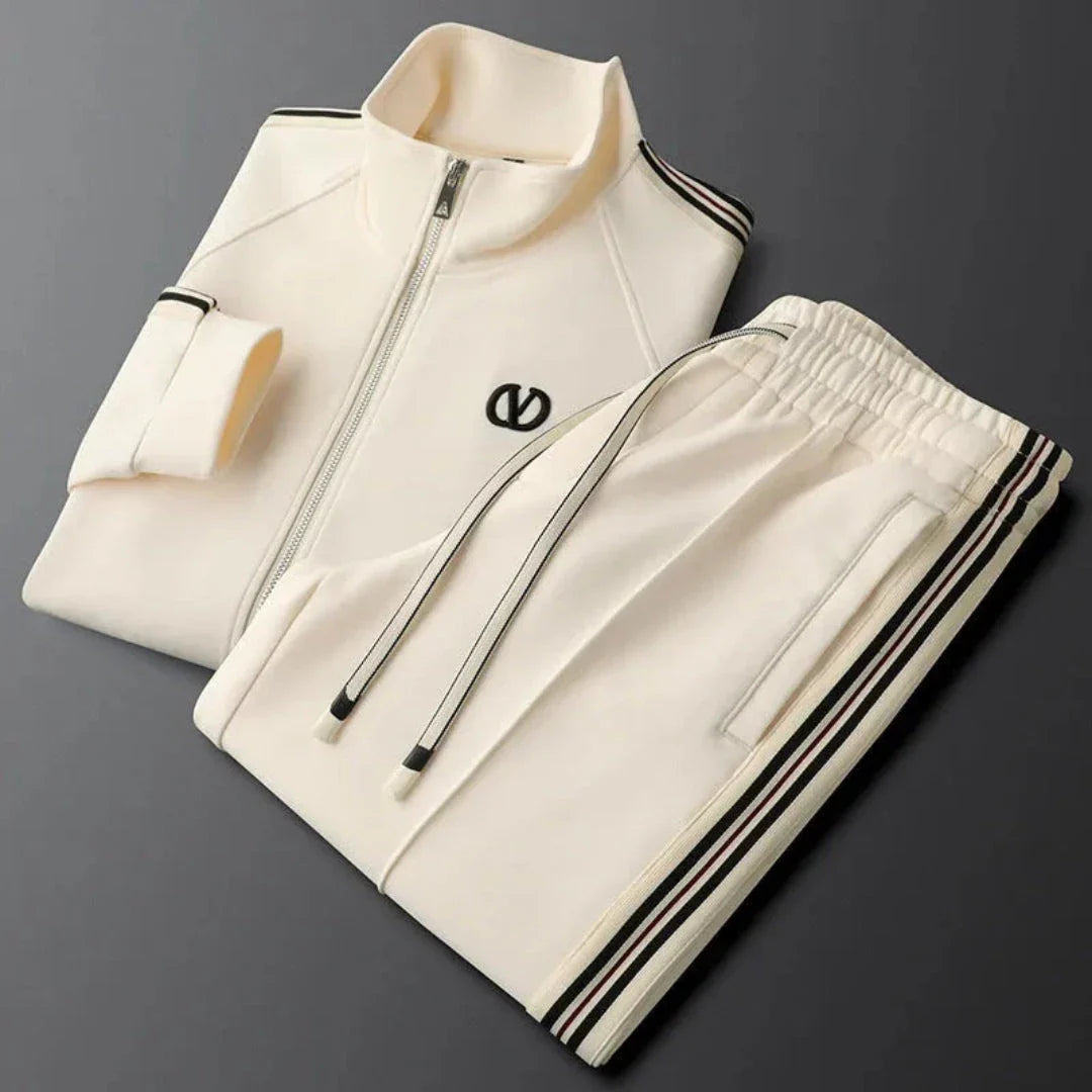 Vidal Survêtement À Zip Complet Avec Bandes Contrastées Et Tissu Premium Pour Un Style Streetwear Moderne