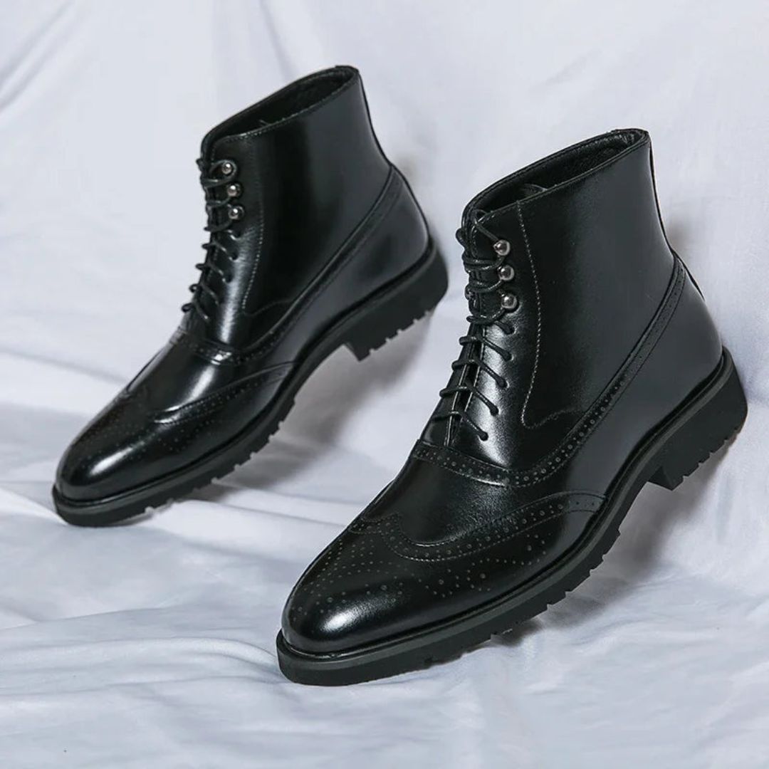 Bottes Brogue Vincenzo Prestige Hautes Pour Homme Élégante Raffinement Pour Occasions Formelles Et Affaires
