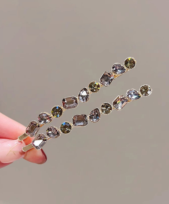Épingle à cheveux vintage en alliage d'or et cristal de zircon - Amawinc