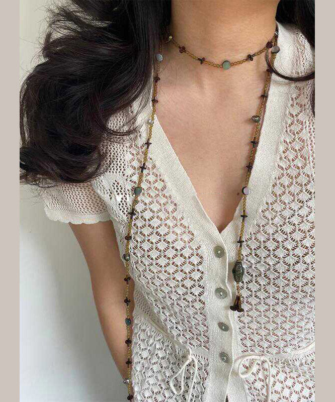 Collier vintage en argent sterling doré et perles surdorées - Amawinc
