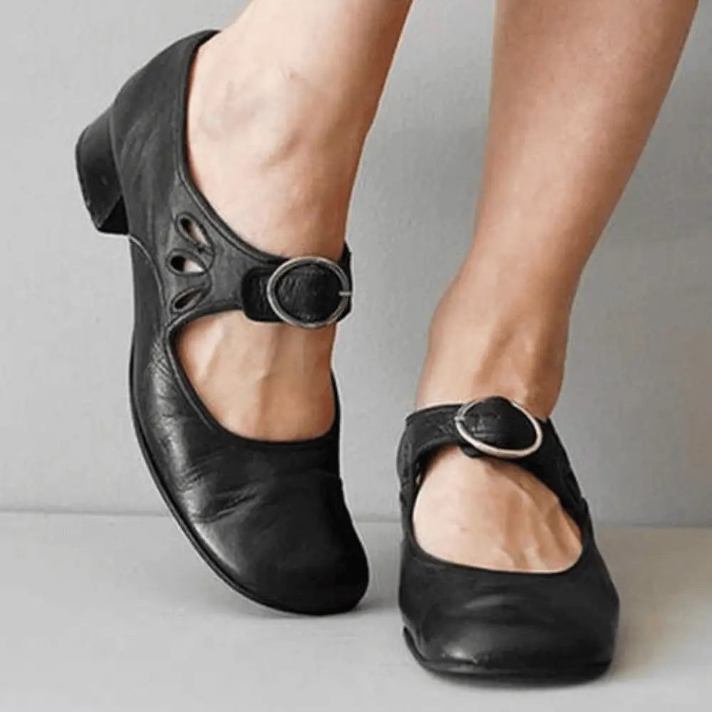 Chaussures Mary Jane Vintage pour Femme Confortables et Élégantes en Faux Cuir Doux pour Bureau et Sortie
