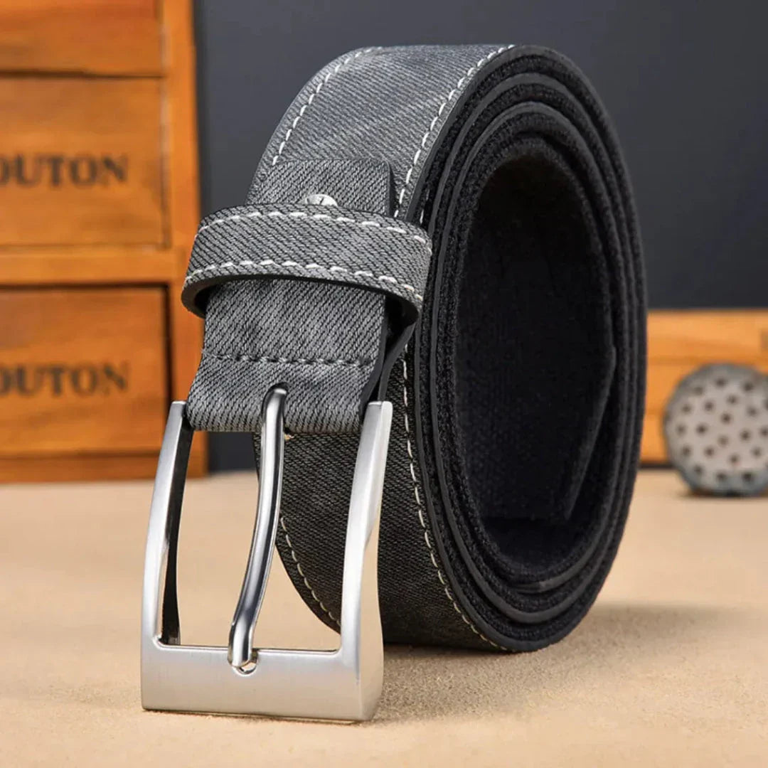 Ceinture En Cuir Crazy Horse Vintage Inspirée Avec Boucle Métal Et Finition Texturée Durable