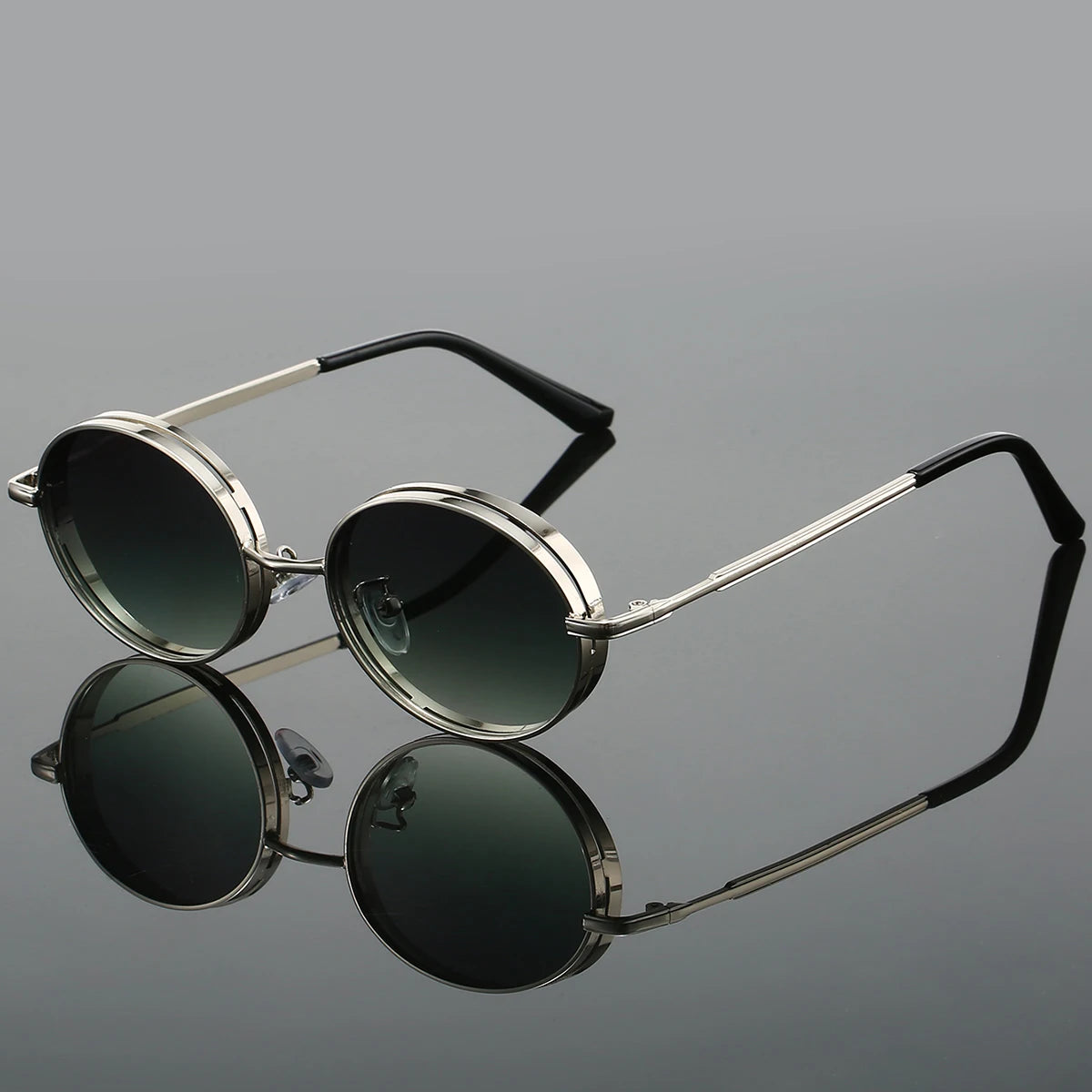 Virello Lunettes Solaires Rondes Vintage Modernes Métal Léger Confort Et Ajustement Sûr