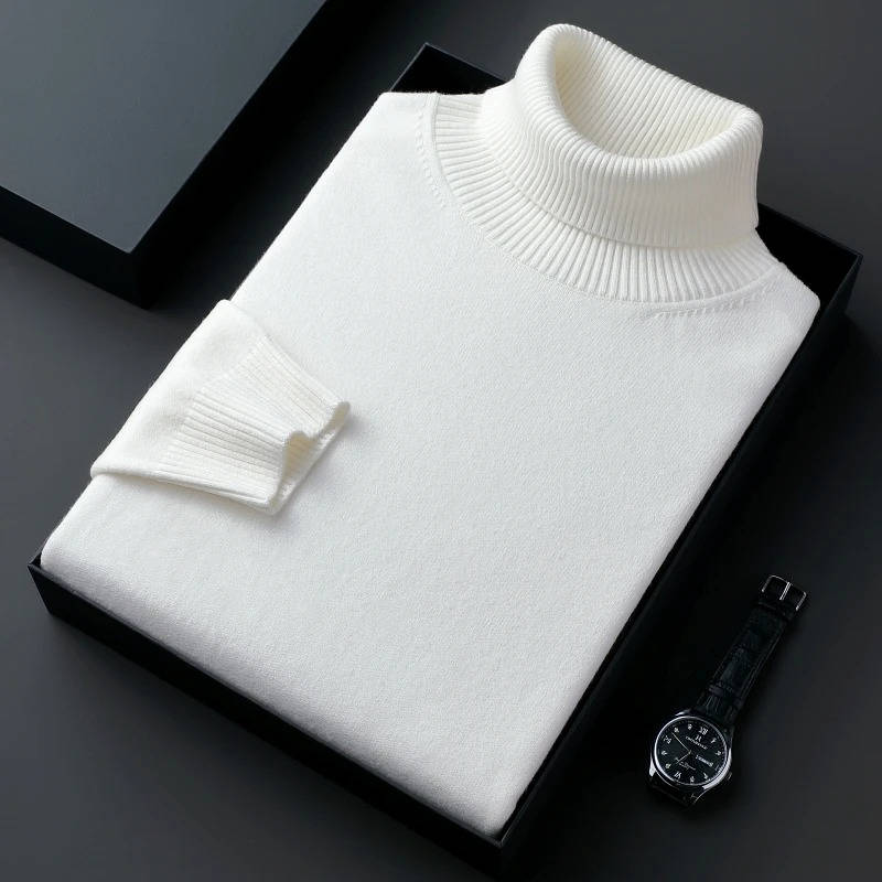 Pull Col Roulé Premium Pour Homme Amawinc Durable Et Chic Pour L'Hiver Confortable Et Élégant