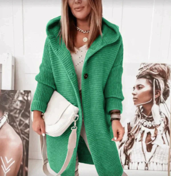 Audrey Cardigan À Capuche En Maille Pour Femmes Confort Chaleur Et Style Polyvalent Pour Saisons