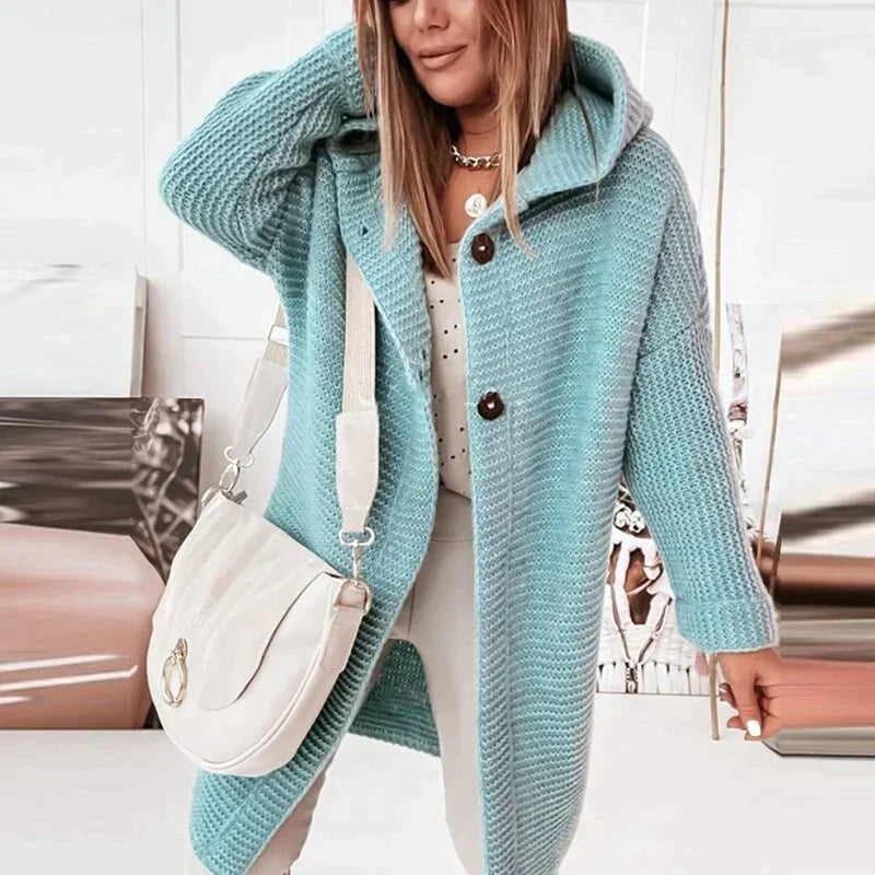 Audrey Cardigan À Capuche En Maille Pour Femmes Confort Chaleur Et Style Polyvalent Pour Saisons