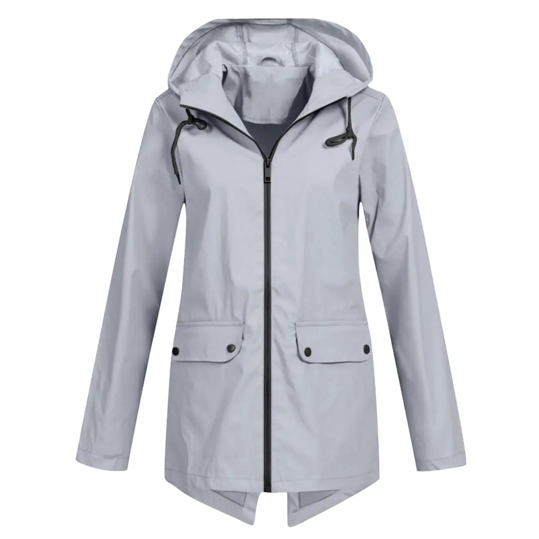 Imperméable Long Pour Femme Étanche Élégant Confortable Et Fonctionnel Pour Tous Les Jours Pluvieux