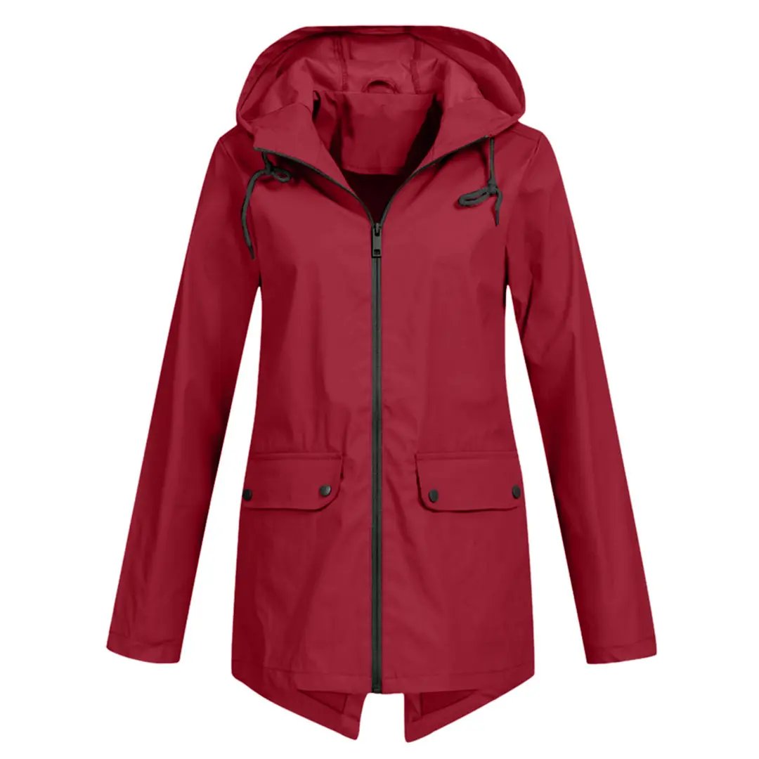Imperméable Long Pour Femme Étanche Élégant Confortable Et Fonctionnel Pour Tous Les Jours Pluvieux