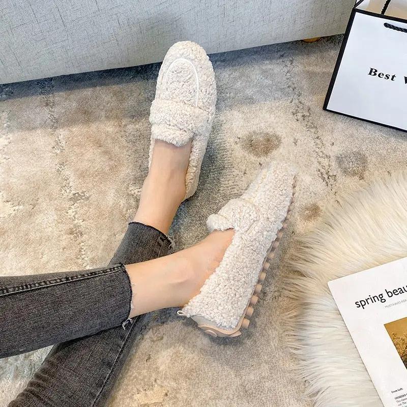 Amawinc Mocassins Slip On Étanches Pour Femme Confort Chaud Et Tendance Hiver Printemps Automne