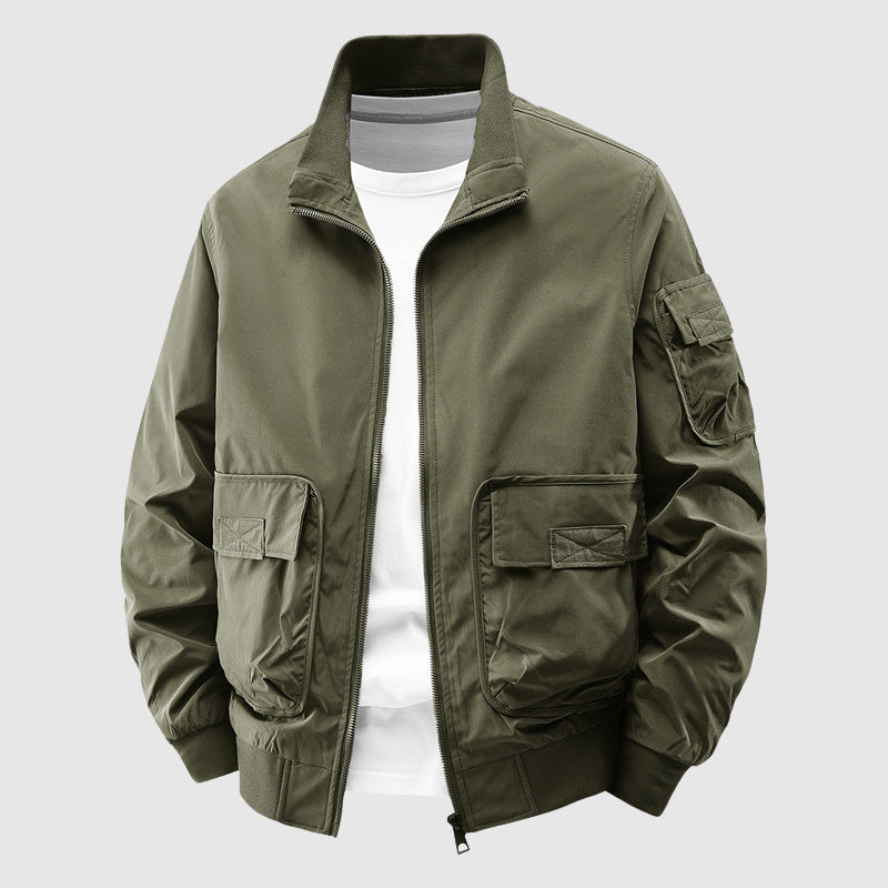 Amawinc Veste Homme Imperméable Résistante À L Usure Avec Col Montant Et Poches Avant Pratiques Pour Tous Temps