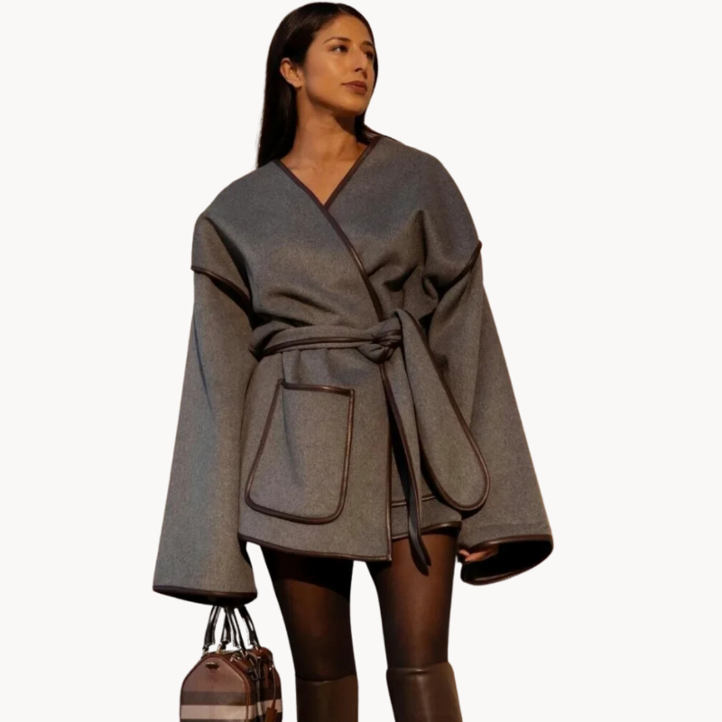 Amawinc | Tailliert und schickes Jackett mit Gürtel-Design