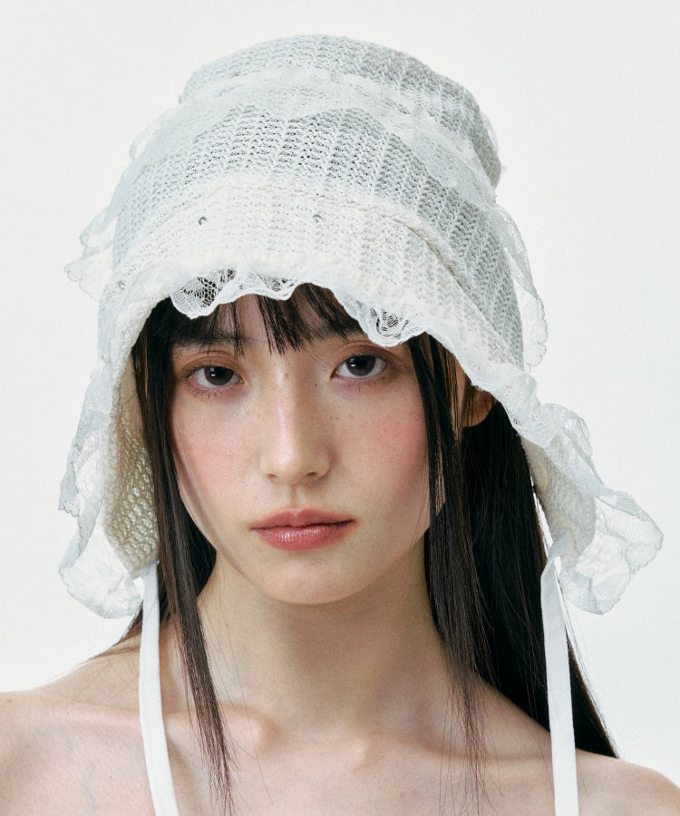 Chapeau d'été respirant en dentelle blanche de style coréen - Amawinc