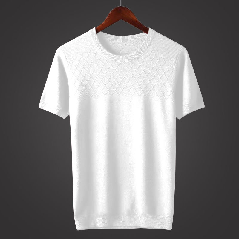 Atmungsaktives Herren-Shirt aus weicher Baumwolle, rundhals
