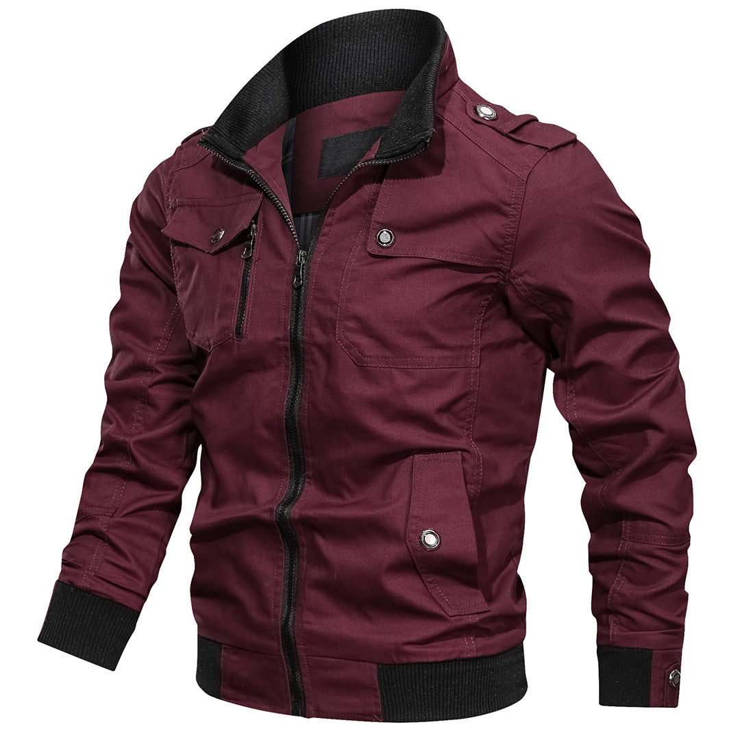 Veste Bomber Multi Poches Pour Homme Amawinc Durable Vêtement Polyvalent Avec Poches Spacieuses
