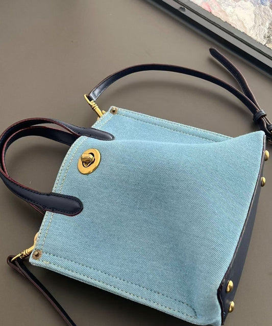 Sac fourre-tout en denim bleu pour femme, grande capacité, solide et durable - Amawinc
