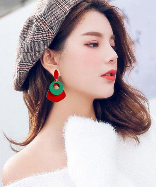 Boucles d'oreilles pendantes en alliage acrylique et argent sterling pour femme - Amawinc