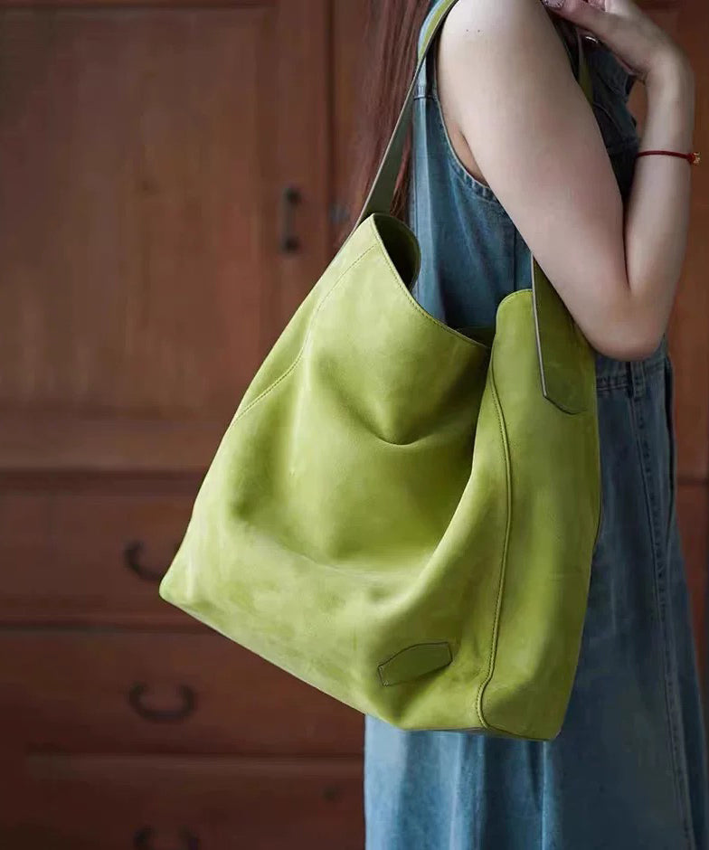 Sac à bandoulière en similicuir vert grande capacité pour femme - Amawinc