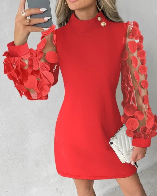 Stilvolles Minikleid mit weiten Ärmeln