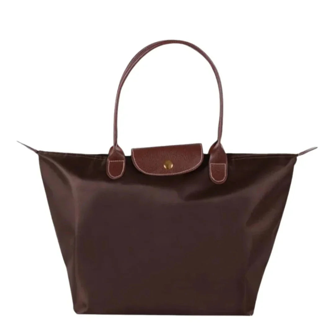 Waylynn Sac Cabas Pliable Pour Femmes En Nylon Résistant À L Eau Léger Avec Poignées En Cuir