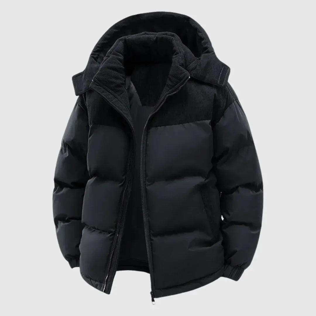 Doudoune Matelassée Femme Capuche Ajustable Doublure Douce Fermeture Éclair Avant Hiver