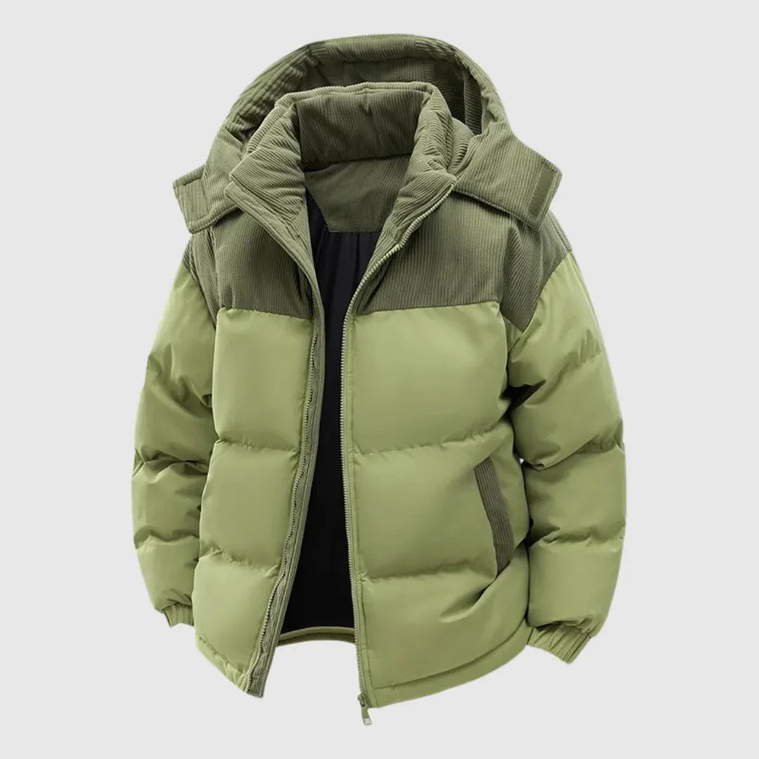 Doudoune Matelassée Femme Capuche Ajustable Doublure Douce Fermeture Éclair Avant Hiver