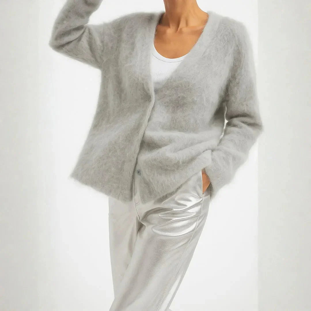 Cardigan Oversize En Maille Peluche Pour Femme Douillet Avec Fausse Cachemire Et Silhouette Décontractée