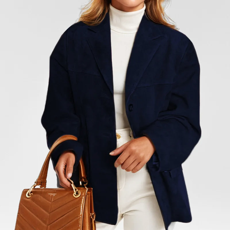 Veste Blazer Boutonnée Femme Mia Élégante Et Polyvalente Moderne Pour Bureau Et Loisirs